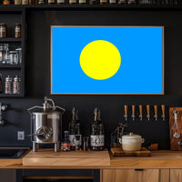 Palau Flag Peaceful Cultural Symbol - Country Flag Poster PosterGoat