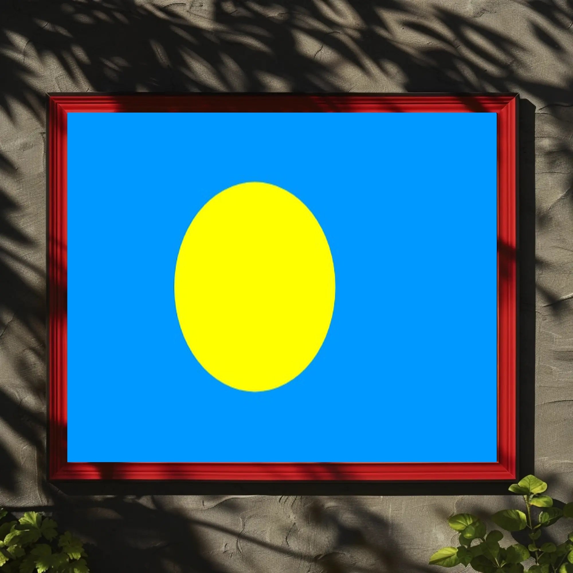 Palau Flag Peaceful Cultural Symbol - Country Flag Poster PosterGoat