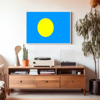 Palau Flag Peaceful Cultural Symbol - Country Flag Poster PosterGoat