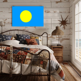 Palau Flag Peaceful Cultural Symbol - Country Flag Poster PosterGoat