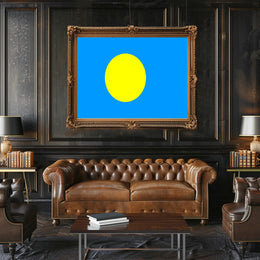 Palau Flag Peaceful Cultural Symbol - Country Flag Poster PosterGoat