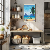 Palawan Philippines Vintage Beach Travel Poster PosterGoat