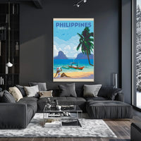 Palawan Philippines Vintage Beach Travel Poster PosterGoat