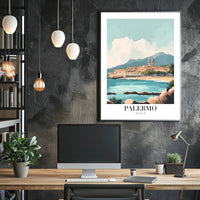 Palermo Coastal Charm: Captivating Travel Poster PosterGoat