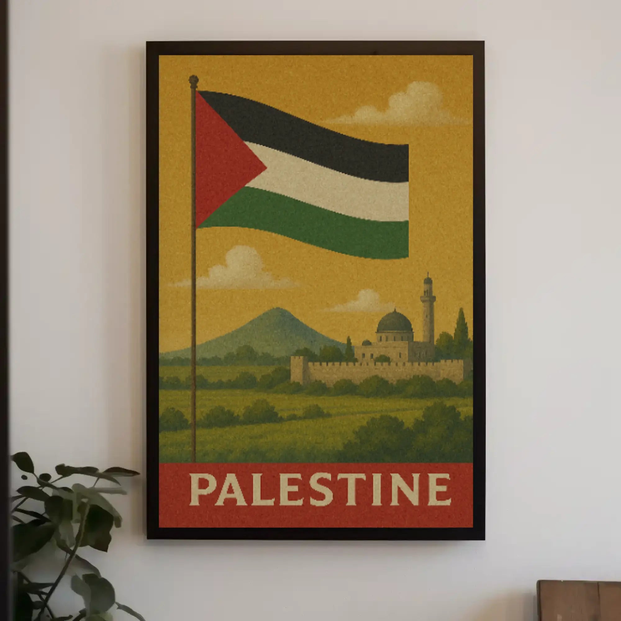 Palestine Vintage Scene Cultural Heritage Poster PosterGoat