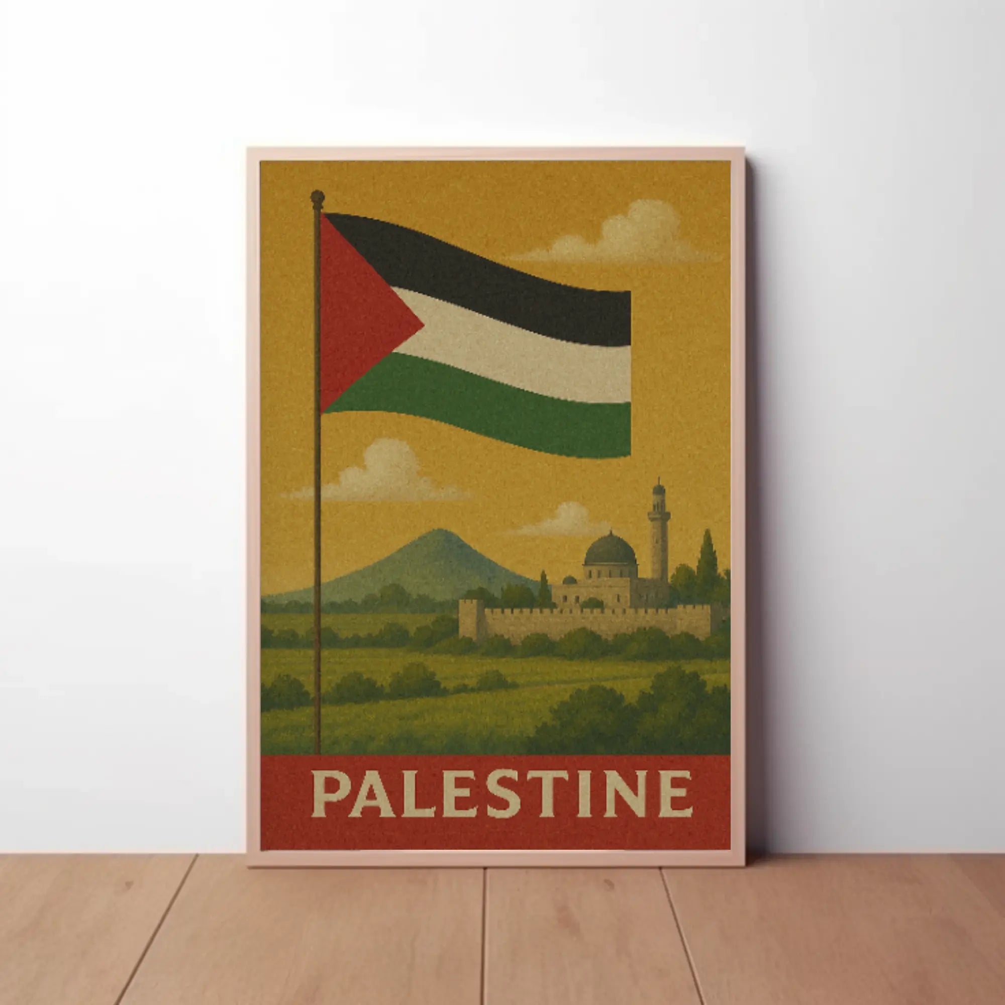 Palestine Vintage Scene Cultural Heritage Poster PosterGoat