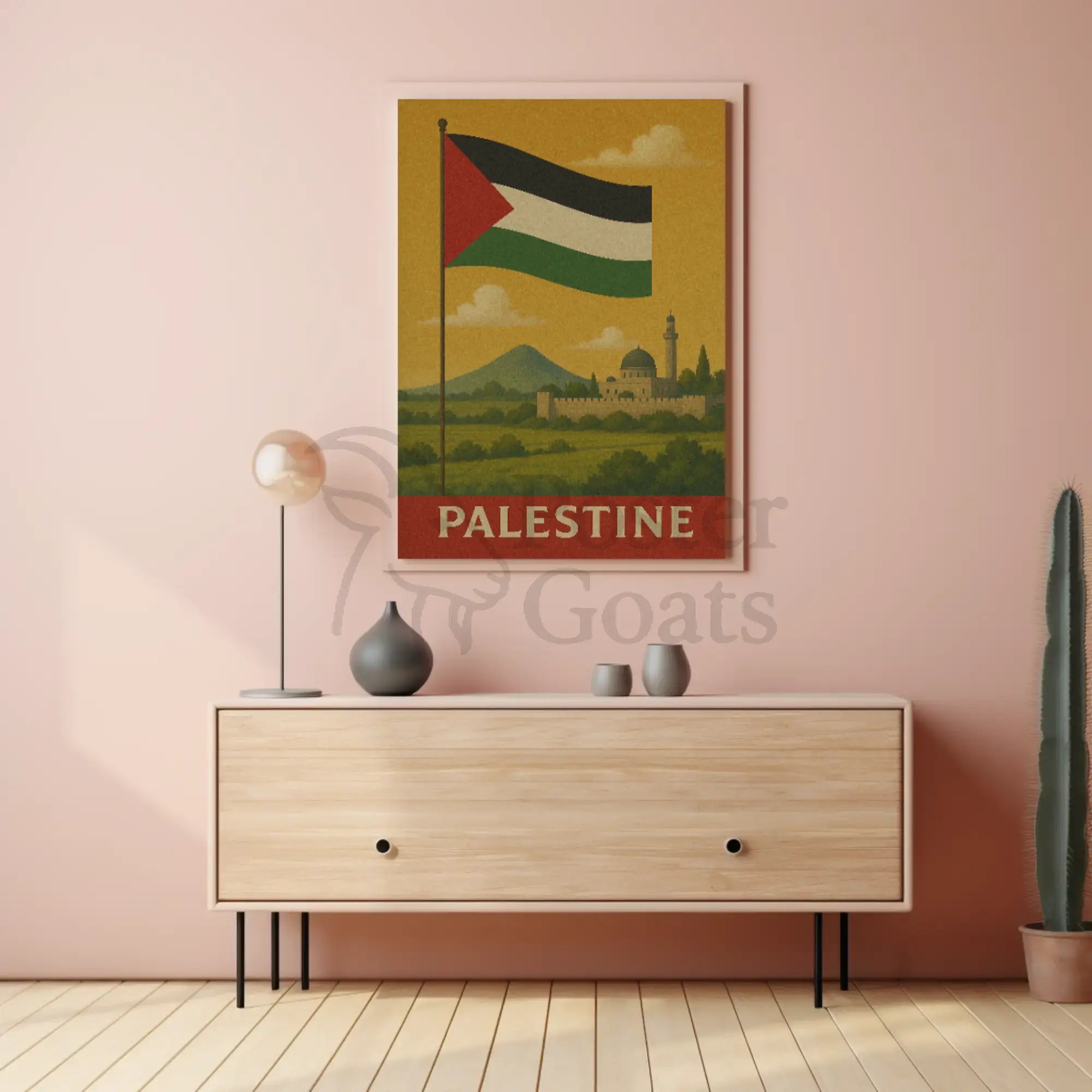 Palestine Vintage Scene Cultural Heritage Poster PosterGoat