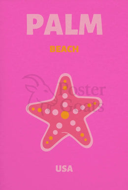 Palm Beach Vibrant Starfish Travel Poster PosterGoat