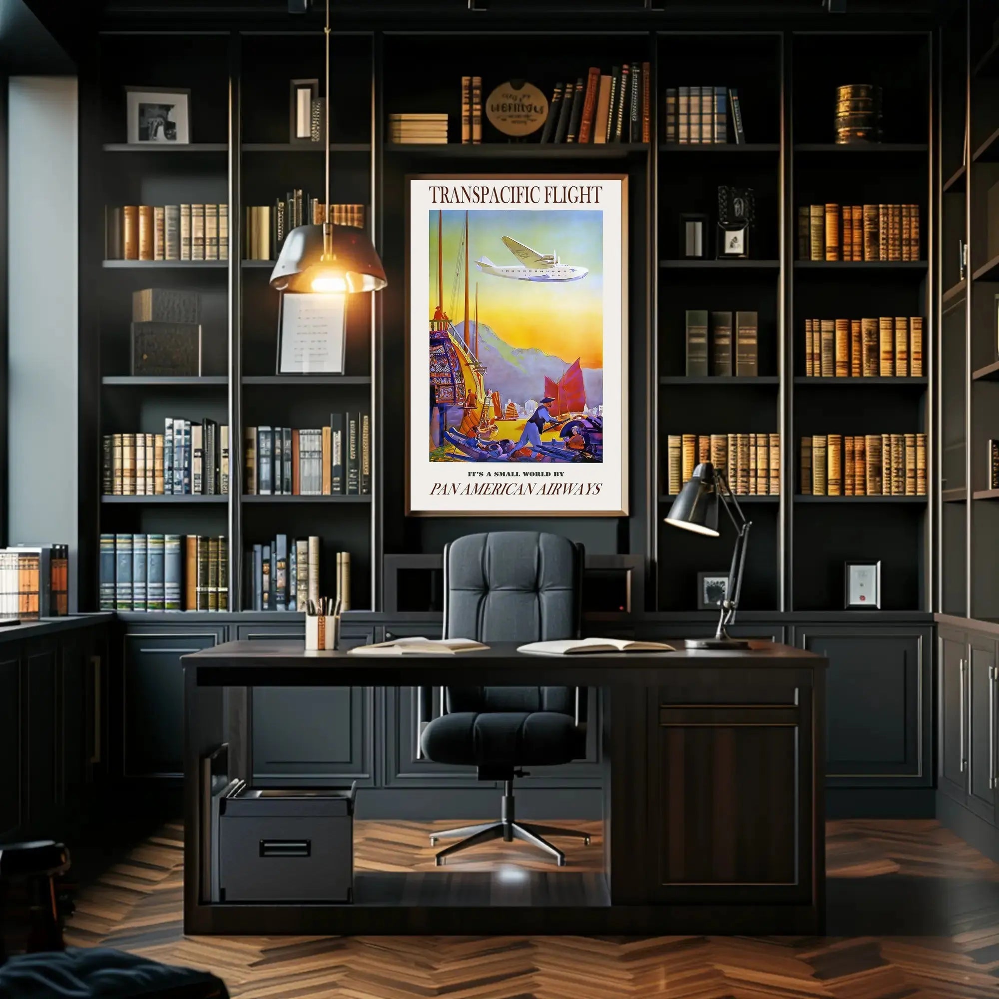 Pan American Airways Transpacific Flight Vintage Travel Poster PosterGoat