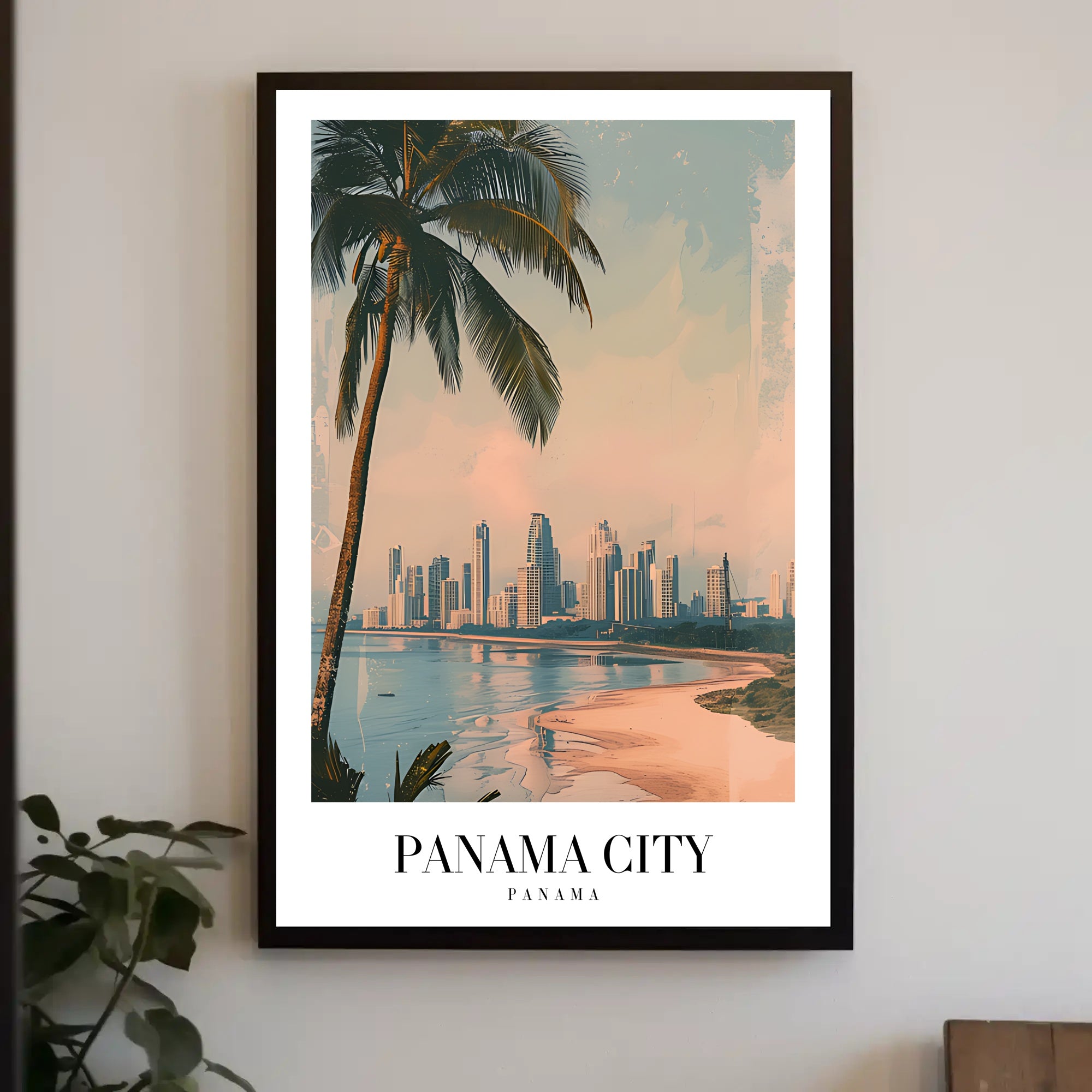 Panama City Skyline: Tropical Urban Cityscape Poster PosterGoat