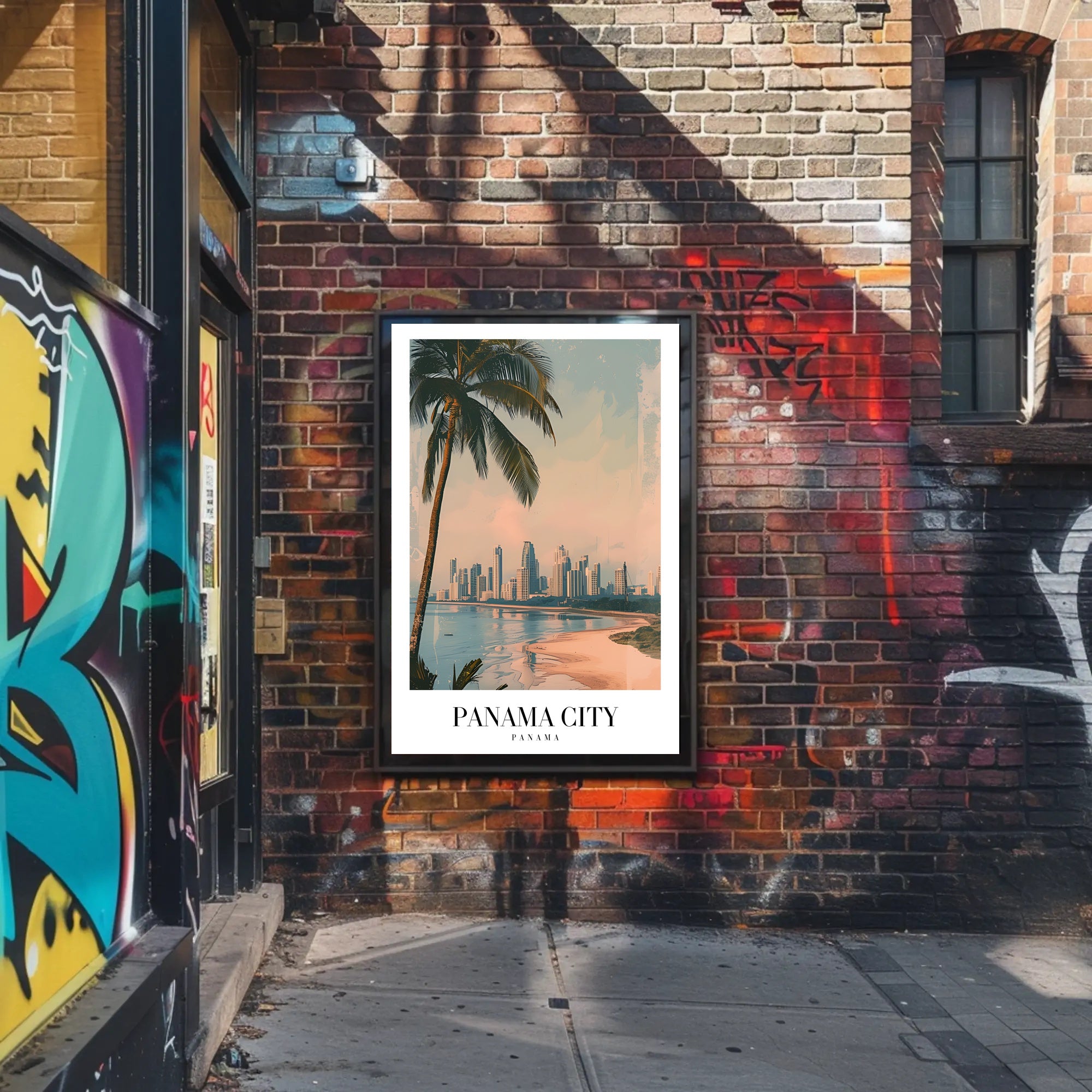 Panama City Skyline: Tropical Urban Cityscape Poster PosterGoat