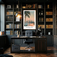 Panama City Skyline: Tropical Urban Cityscape Poster PosterGoat