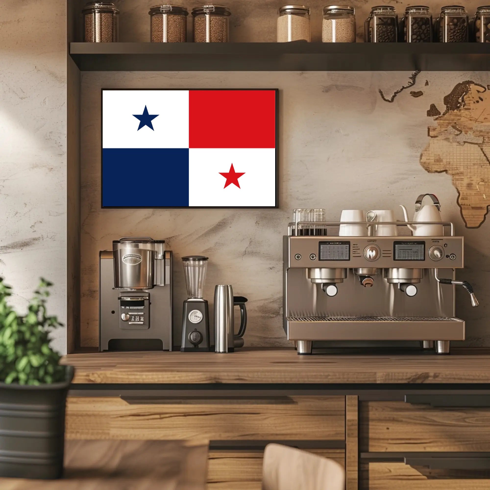 Panamanian Flag Art Print for Country Flag Poster PosterGoat