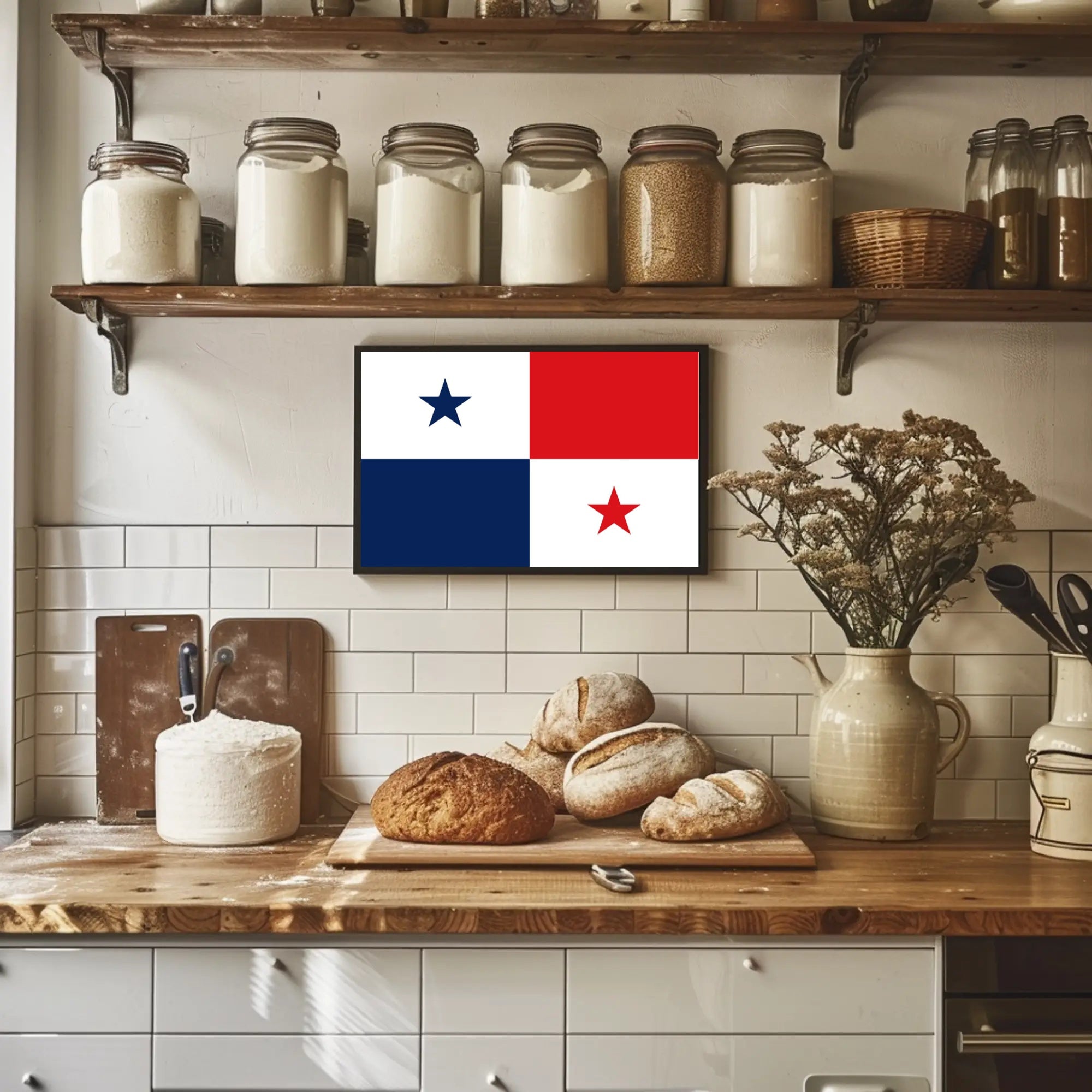 Panamanian Flag Art Print for Country Flag Poster PosterGoat