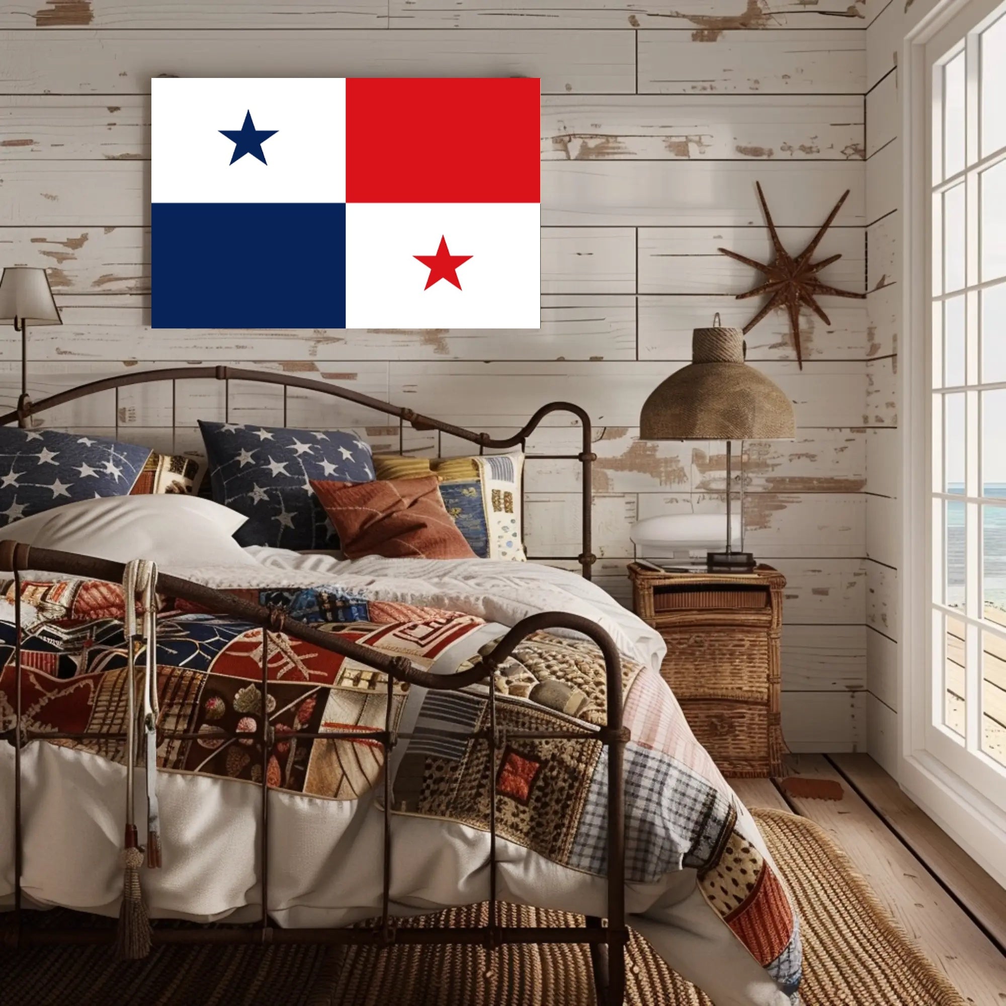 Panamanian Flag Art Print for Country Flag Poster PosterGoat
