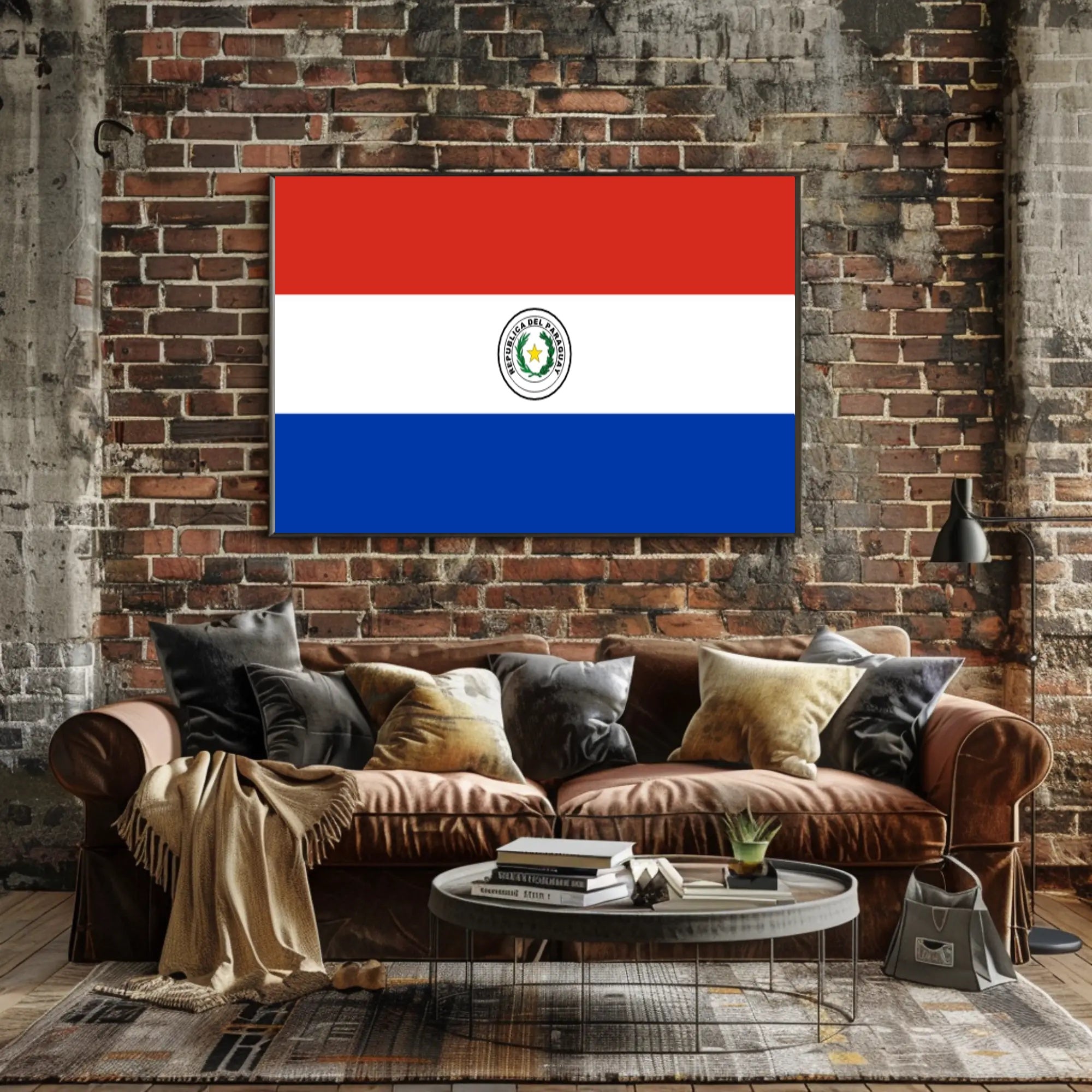 Paraguay Flag Emblem Artistry Country Flag Poster PosterGoat