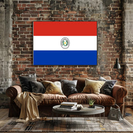 Paraguay Flag Emblem Artistry Country Flag Poster PosterGoat