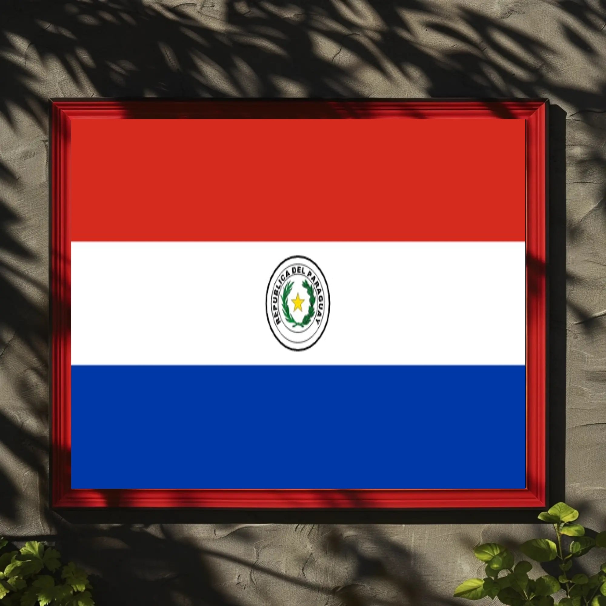 Paraguay Flag Emblem Artistry Country Flag Poster PosterGoat