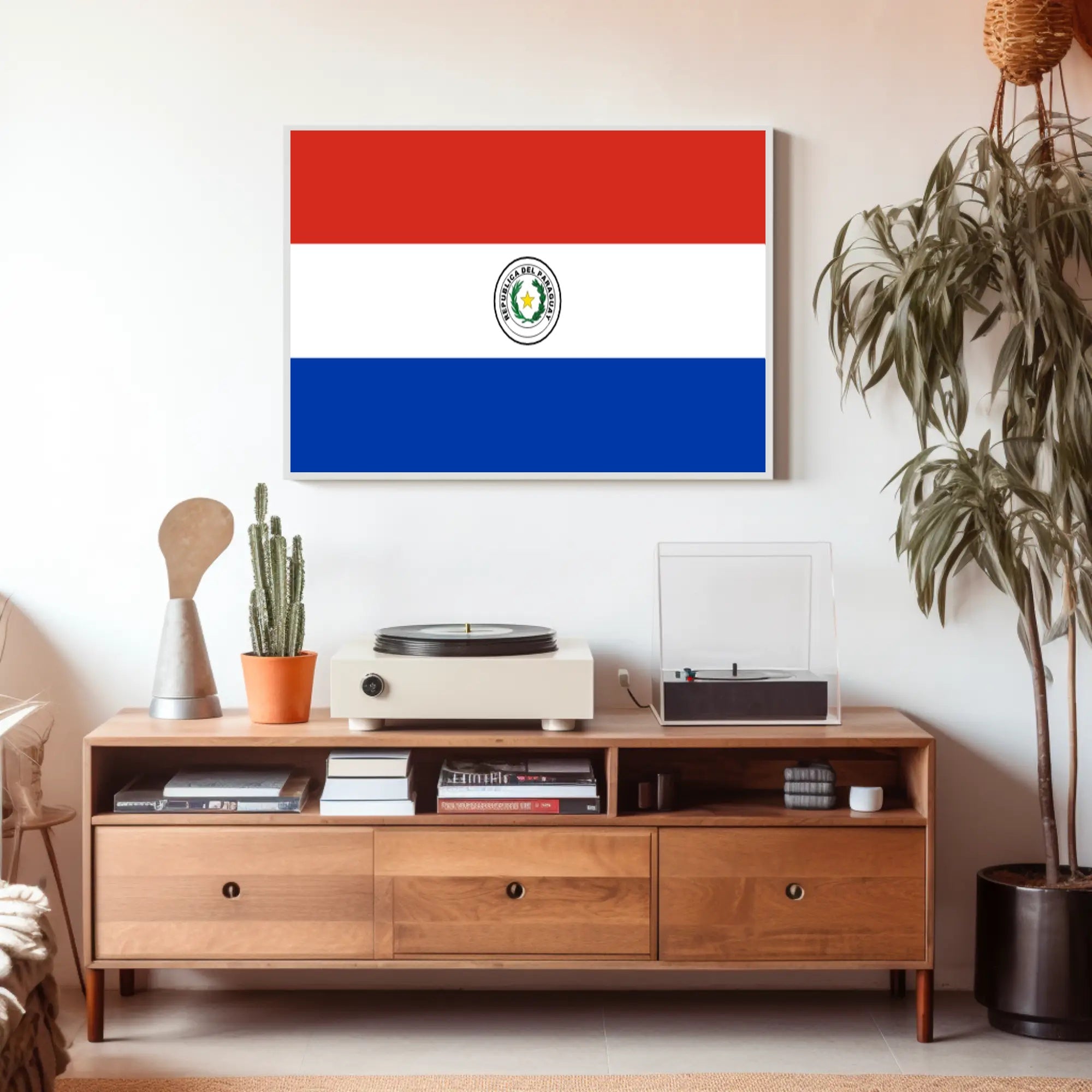 Paraguay Flag Emblem Artistry Country Flag Poster PosterGoat