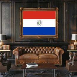Paraguay Flag Emblem Artistry Country Flag Poster PosterGoat