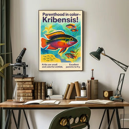 Parenthood in Color Kribensis Poster PosterGoat