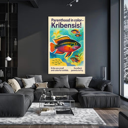 Parenthood in Color Kribensis Poster PosterGoat
