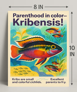 Parenthood in Color Kribensis Poster PosterGoat