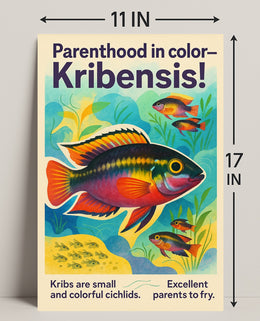 Parenthood in Color Kribensis Poster PosterGoat
