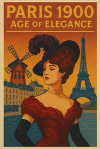 Paris 1900: Age of Elegance Cultural Heritage Poster PosterGoat