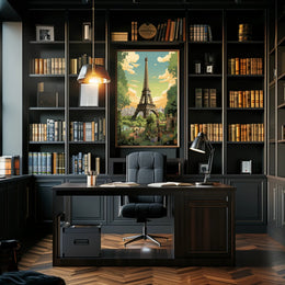 Paris Eiffel Tower Cityscape: Travel Poster PosterGoat