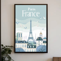 Paris Eiffel Tower Scenic Travel Poster PosterGoat
