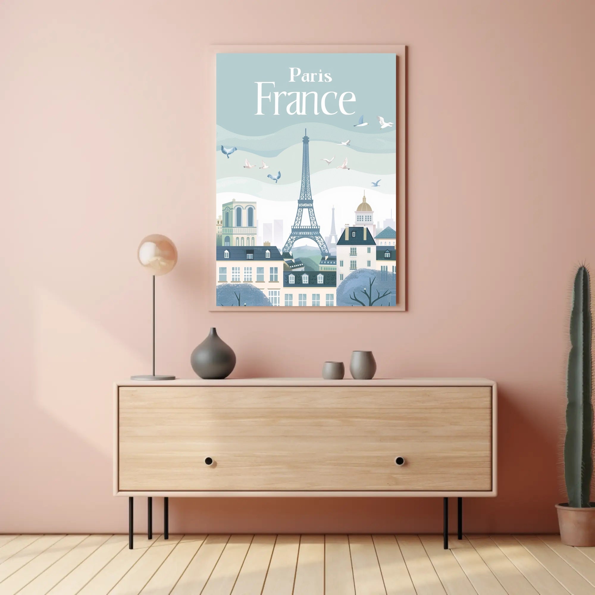 Paris Eiffel Tower Scenic Travel Poster PosterGoat