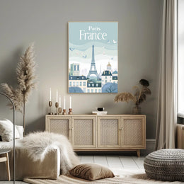 Paris Eiffel Tower Scenic Travel Poster PosterGoat