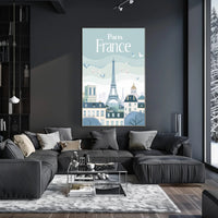 Paris Eiffel Tower Scenic Travel Poster PosterGoat