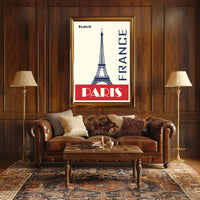 Paris Eiffel Tower Travel Poster PosterGoat