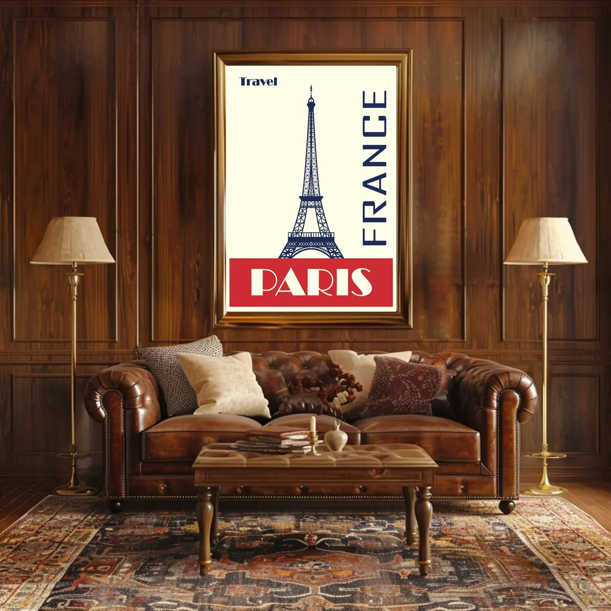 Paris Eiffel Tower Travel Poster PosterGoat