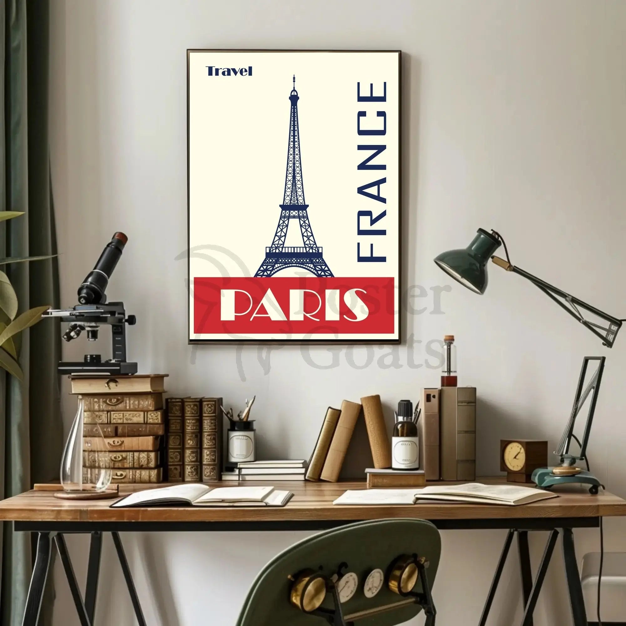 Paris Eiffel Tower Travel Poster PosterGoat
