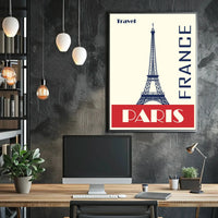 Paris Eiffel Tower Travel Poster PosterGoat
