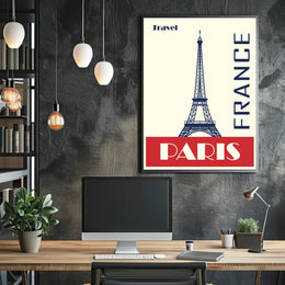 Paris Eiffel Tower Travel Poster PosterGoat