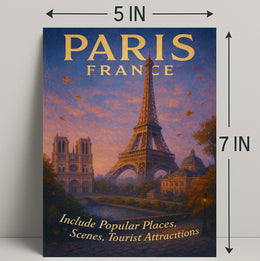 Paris Travel Poster Wall Art with Scenic Views PosterGoat