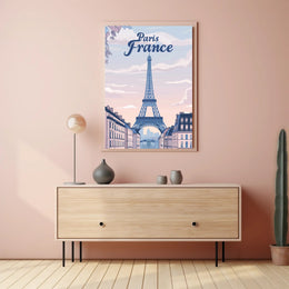 Parisian Dreams: Eiffel Tower Travel Poster PosterGoat