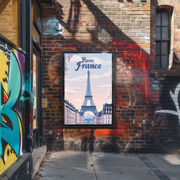 Parisian Dreams: Eiffel Tower Travel Poster PosterGoat