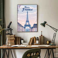 Parisian Dreams: Eiffel Tower Travel Poster PosterGoat