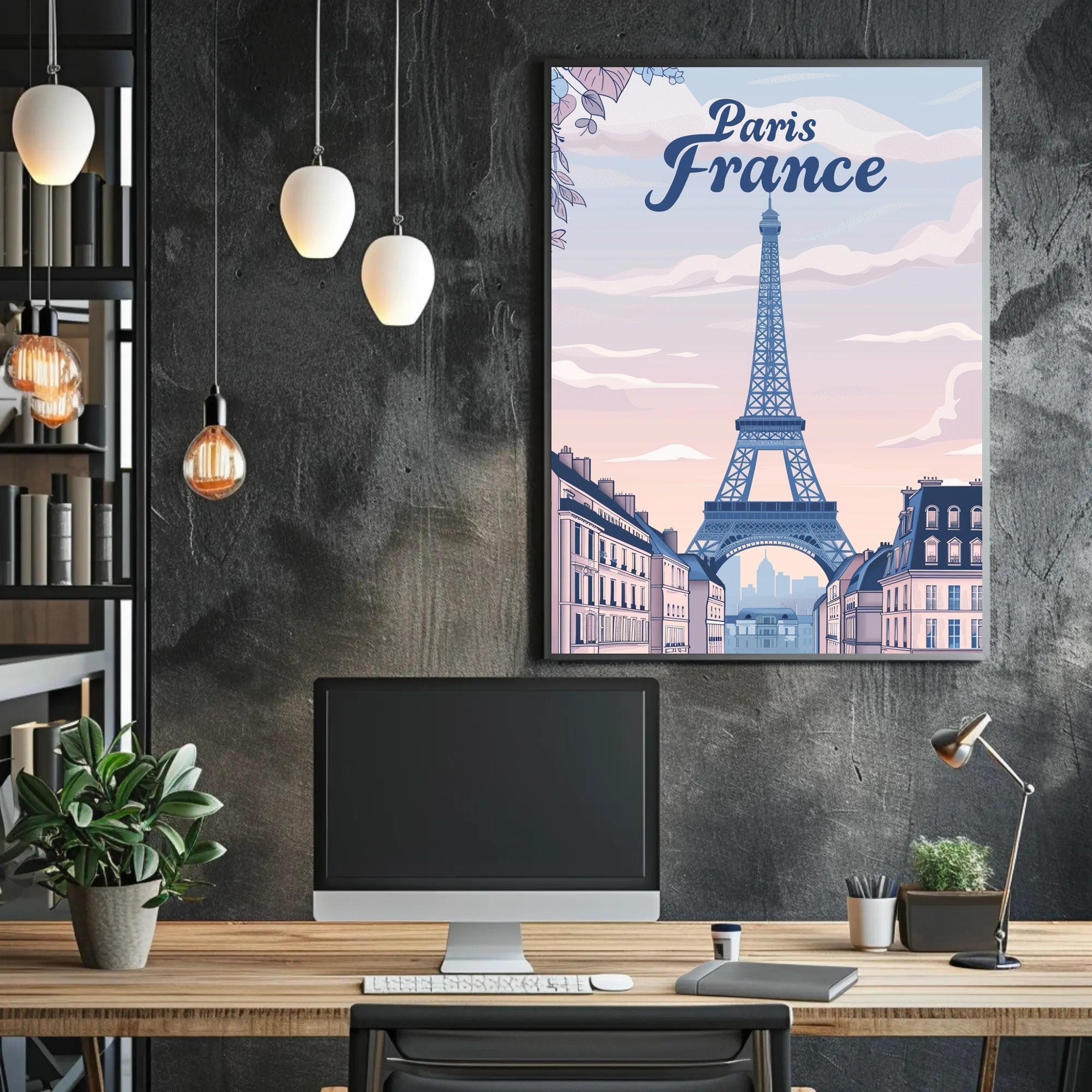 Parisian Dreams: Eiffel Tower Travel Poster PosterGoat