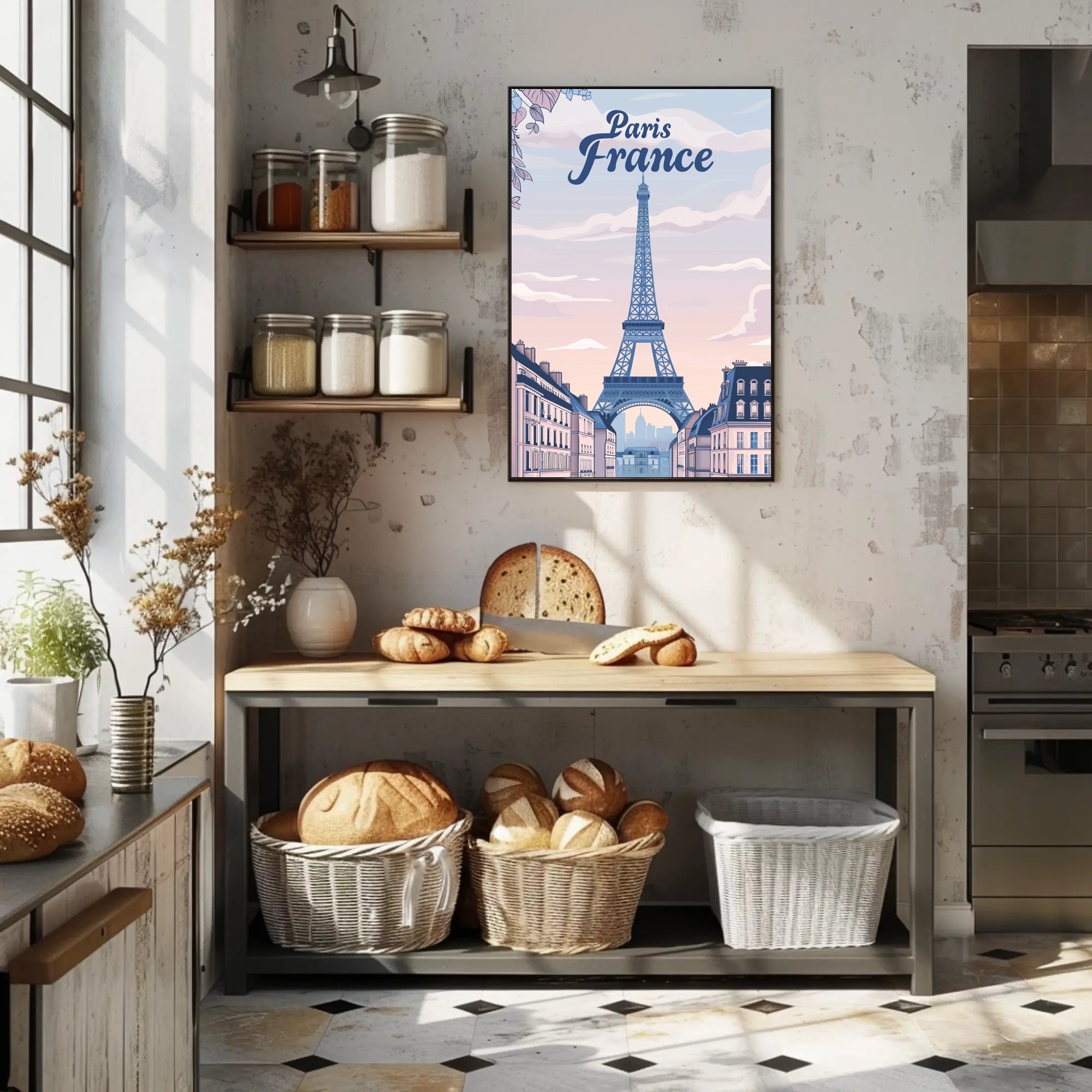 Parisian Dreams: Eiffel Tower Travel Poster PosterGoat