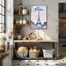 Parisian Dreams: Eiffel Tower Travel Poster PosterGoat