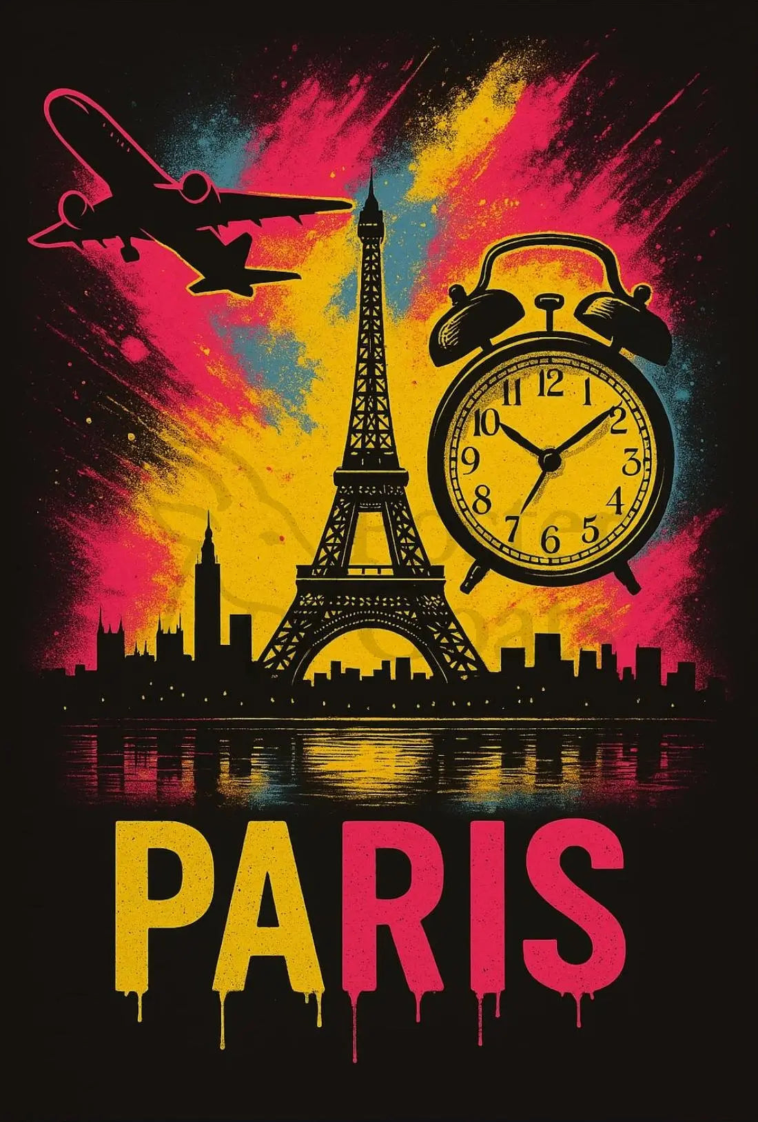 Parisian Dreamscape in Vibrant Colors Travel Poster PosterGoat