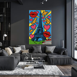 Parisian Pop Art: Eiffel Tower Travel Poster PosterGoat