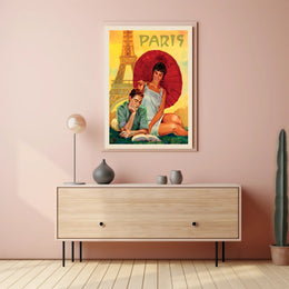Parisian Romance Vintage Travel Art Poster PosterGoat