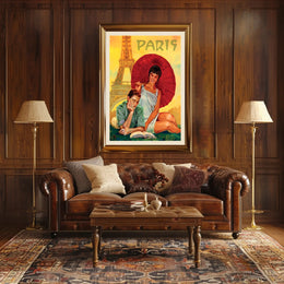 Parisian Romance Vintage Travel Art Poster PosterGoat